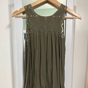 Mossimo olive green high low tank